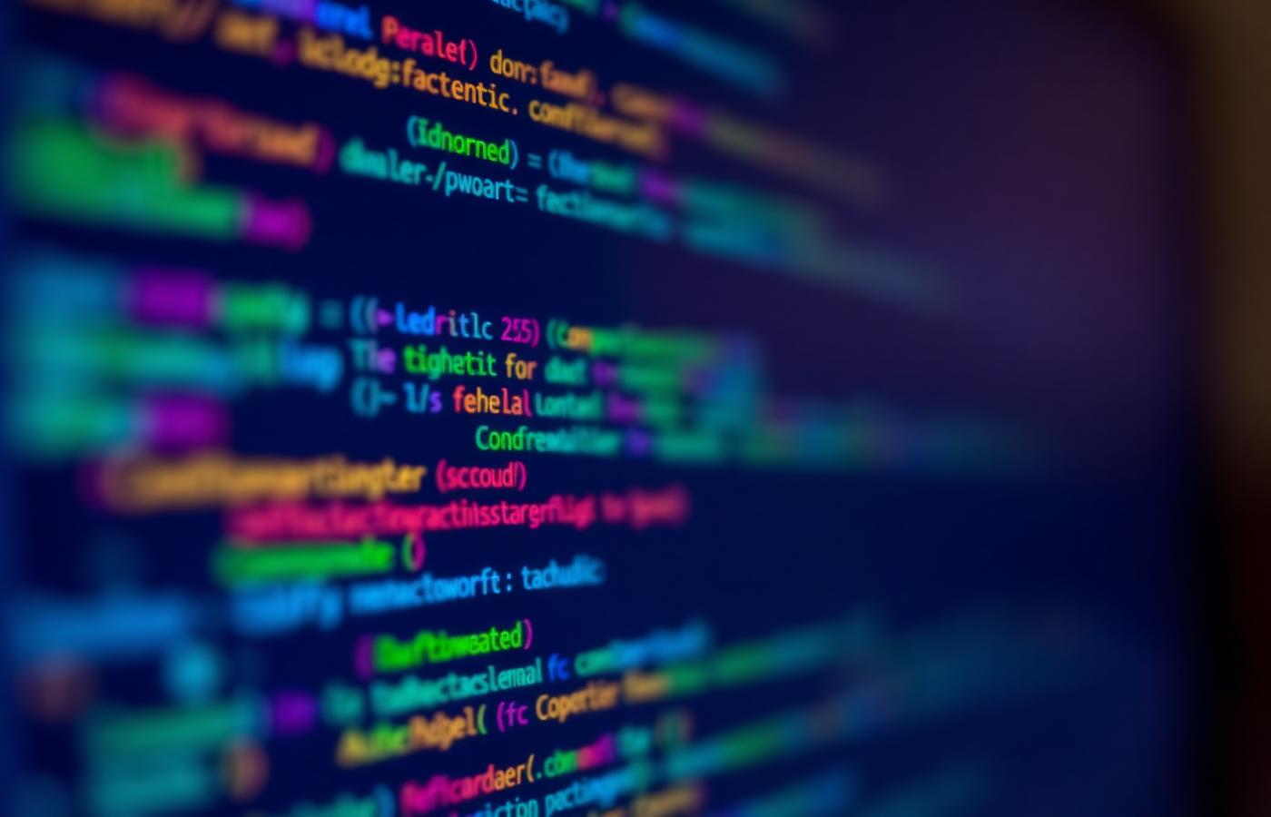 Source code on a developer monitor